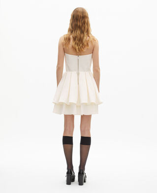 The Kooples FEMME ECRU robe bustier courte écrue