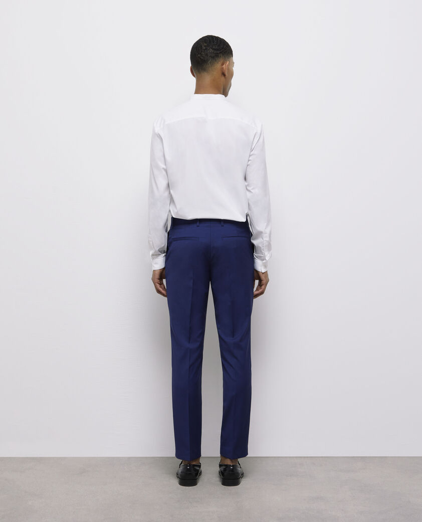 The Kooples HERREN NAVY marineblaue anzughose mit mikromuster