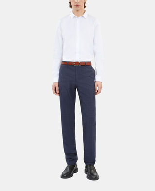 The Kooples HOMME NAVY pantalon de costume prince de galles en laine