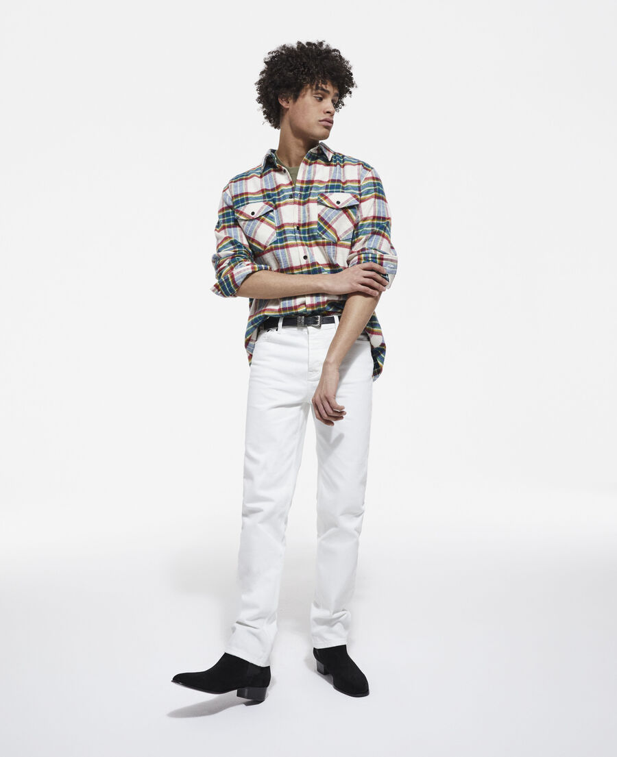 chemise col classique à carreaux