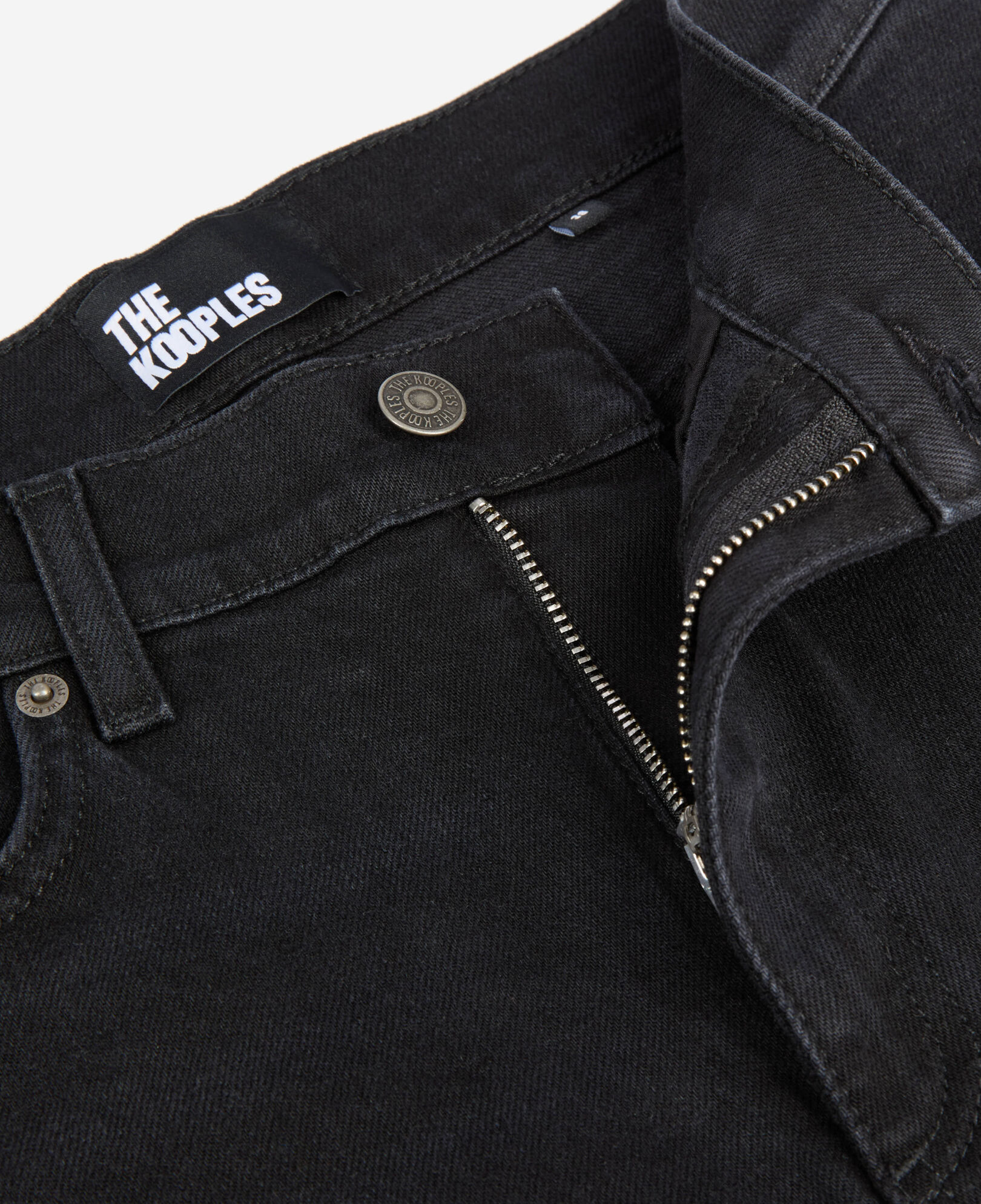 The Kooples MUJER BLACK WASHED vaqueros slim negros
