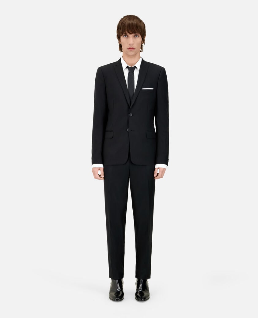 The Kooples HOMME BLACK veste de costume à pochette en laine noire 
