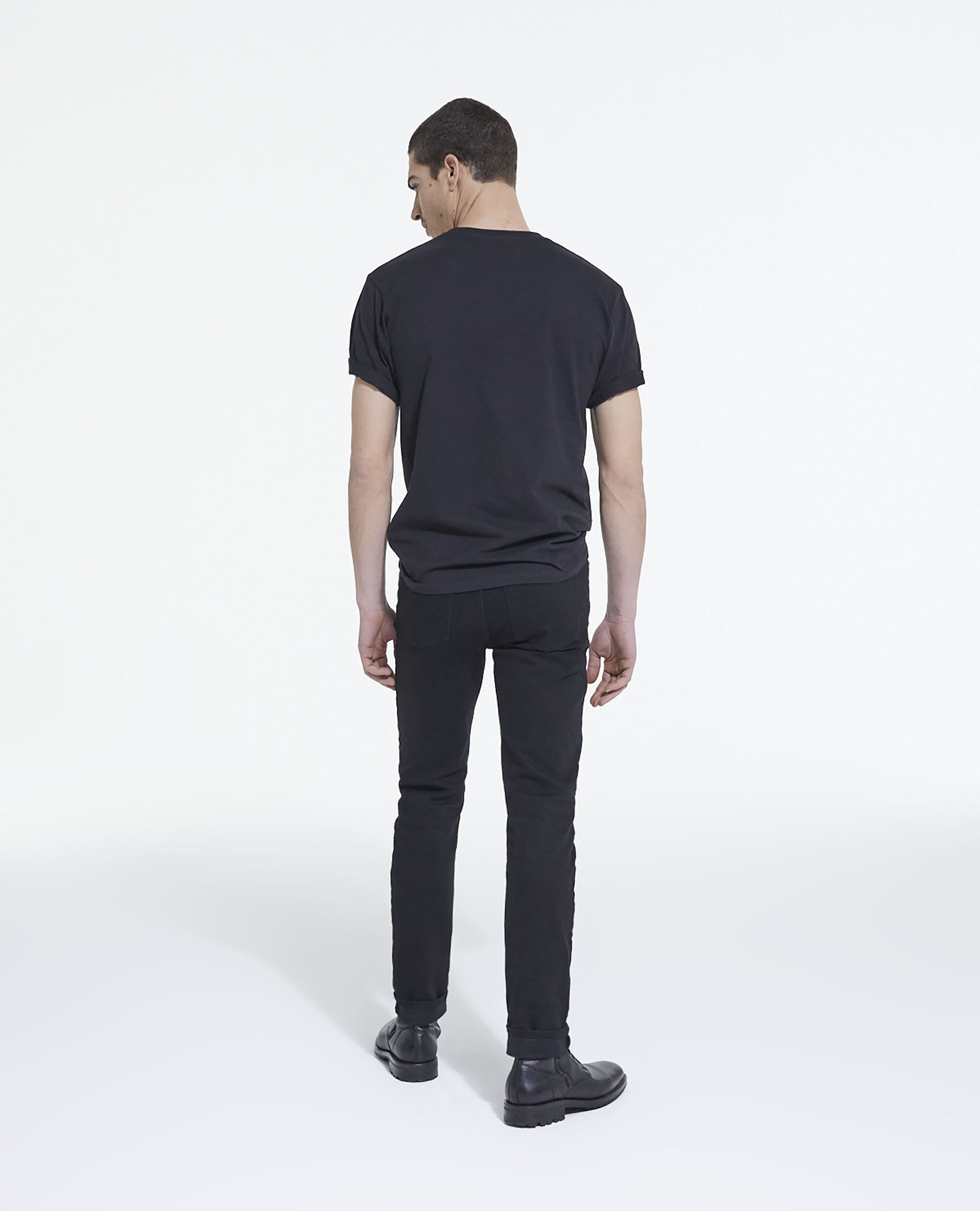 Black T-shirt, BLACK, hi-res image number null