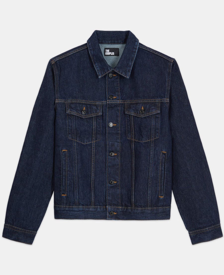 The Kooples HOMME BLUE BRUT blouson en jean bleu