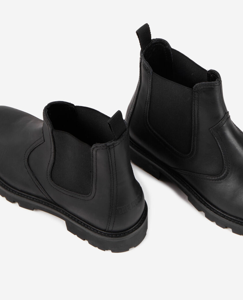 The Kooples MEN BLACK black leather chelsea boots