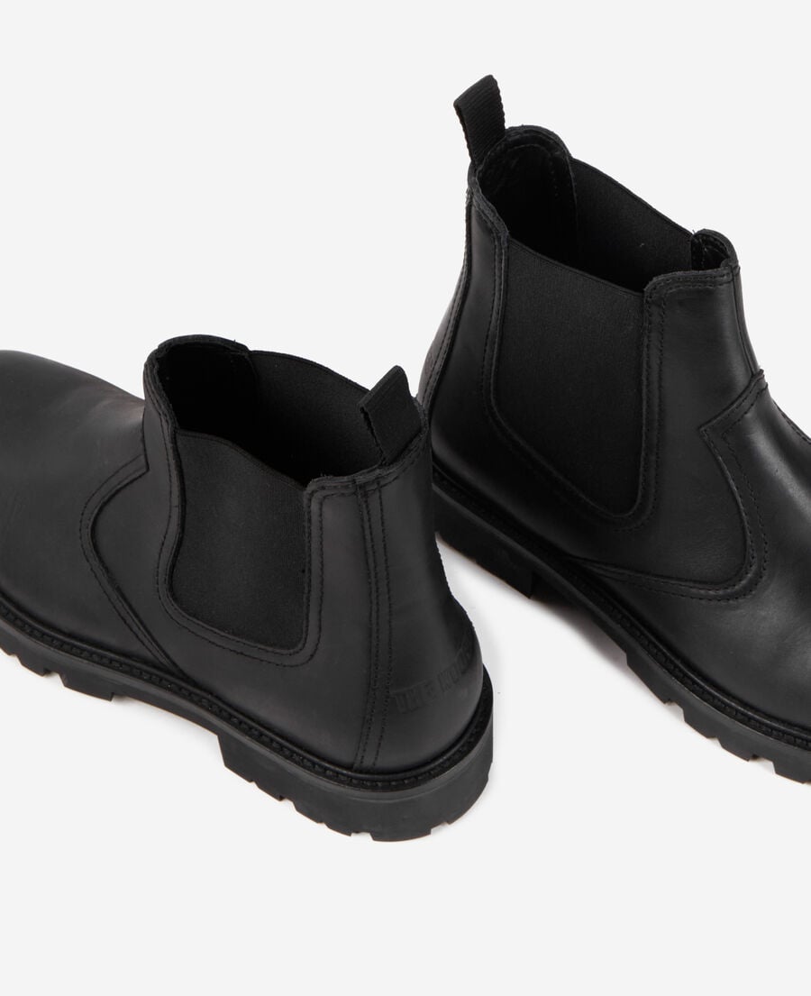 The Kooples H BLACK black leather chelsea boots