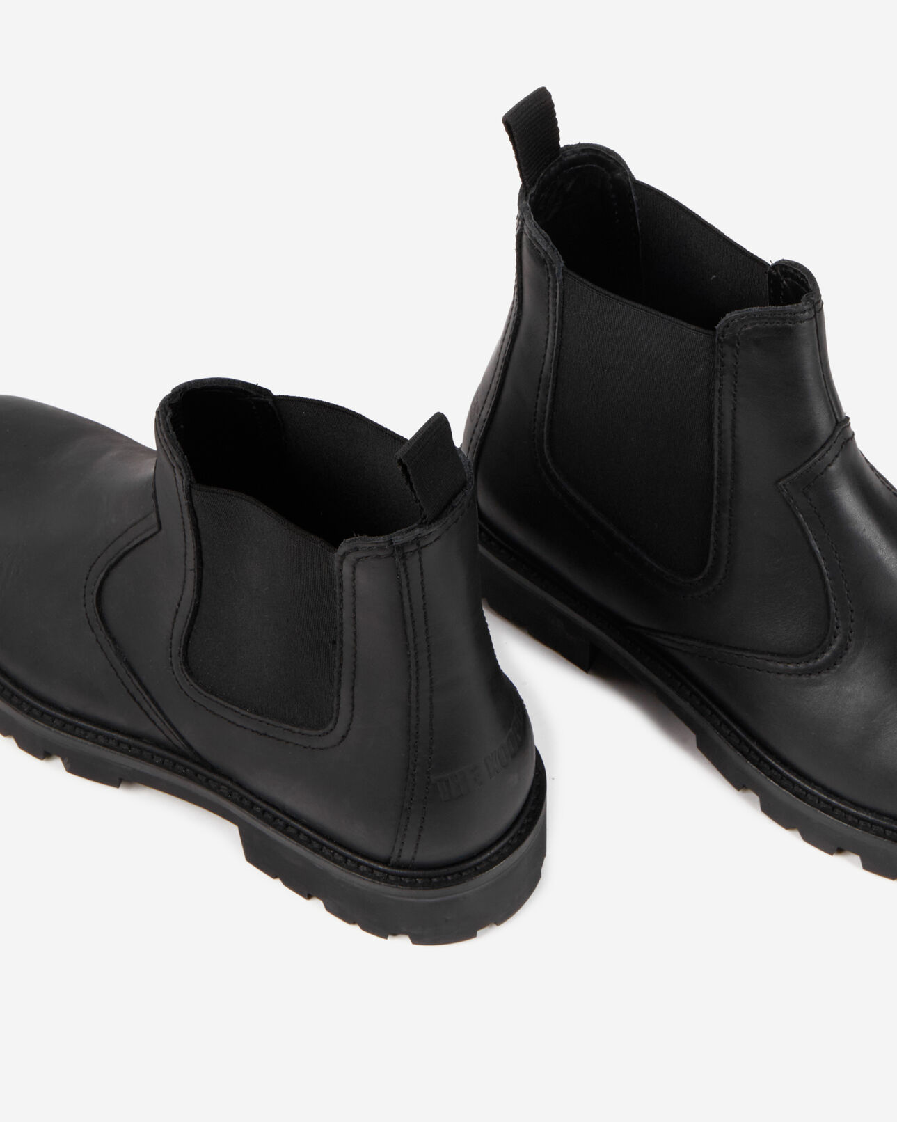 The Kooples HOMME BLACK bottines chelsea en cuir noir