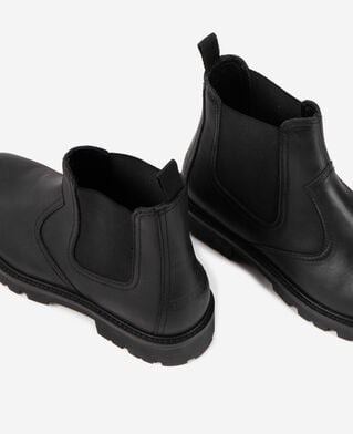The Kooples H BLACK black leather chelsea boots