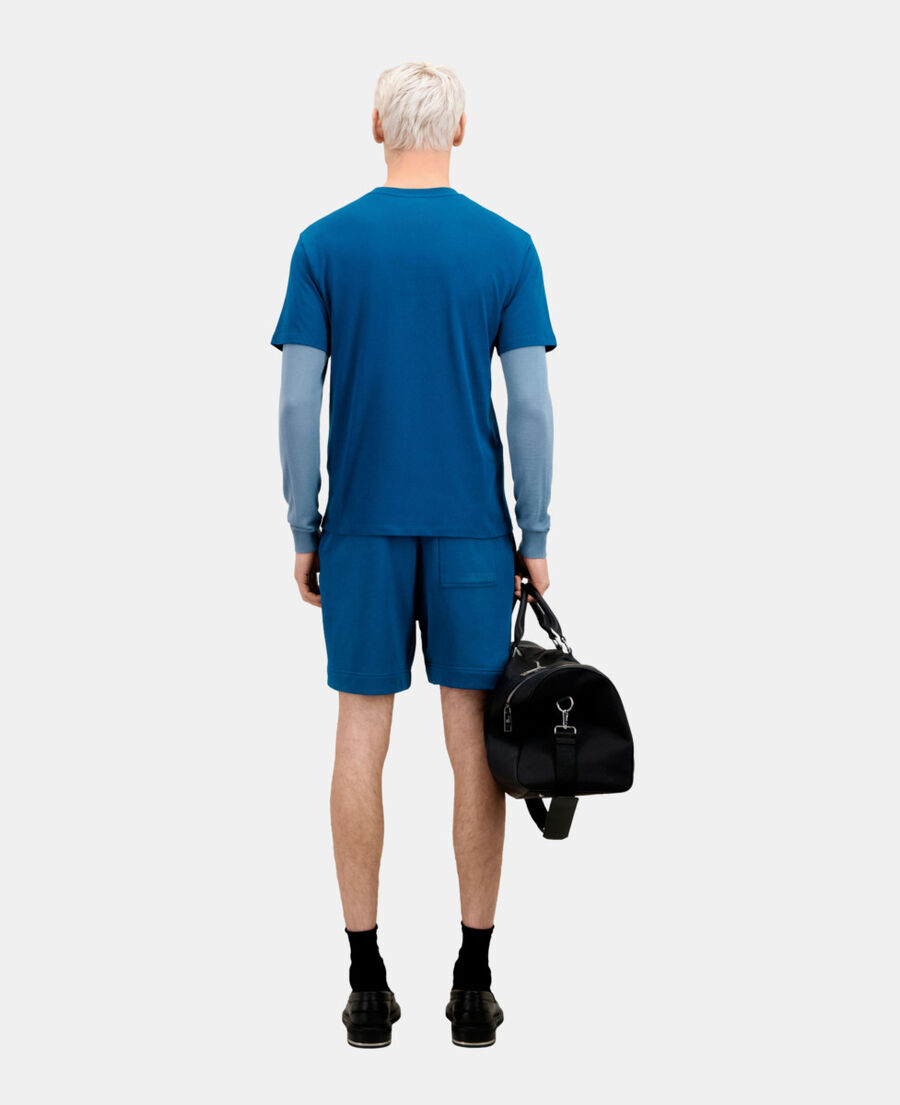 t-shirt homme bleu avec logo