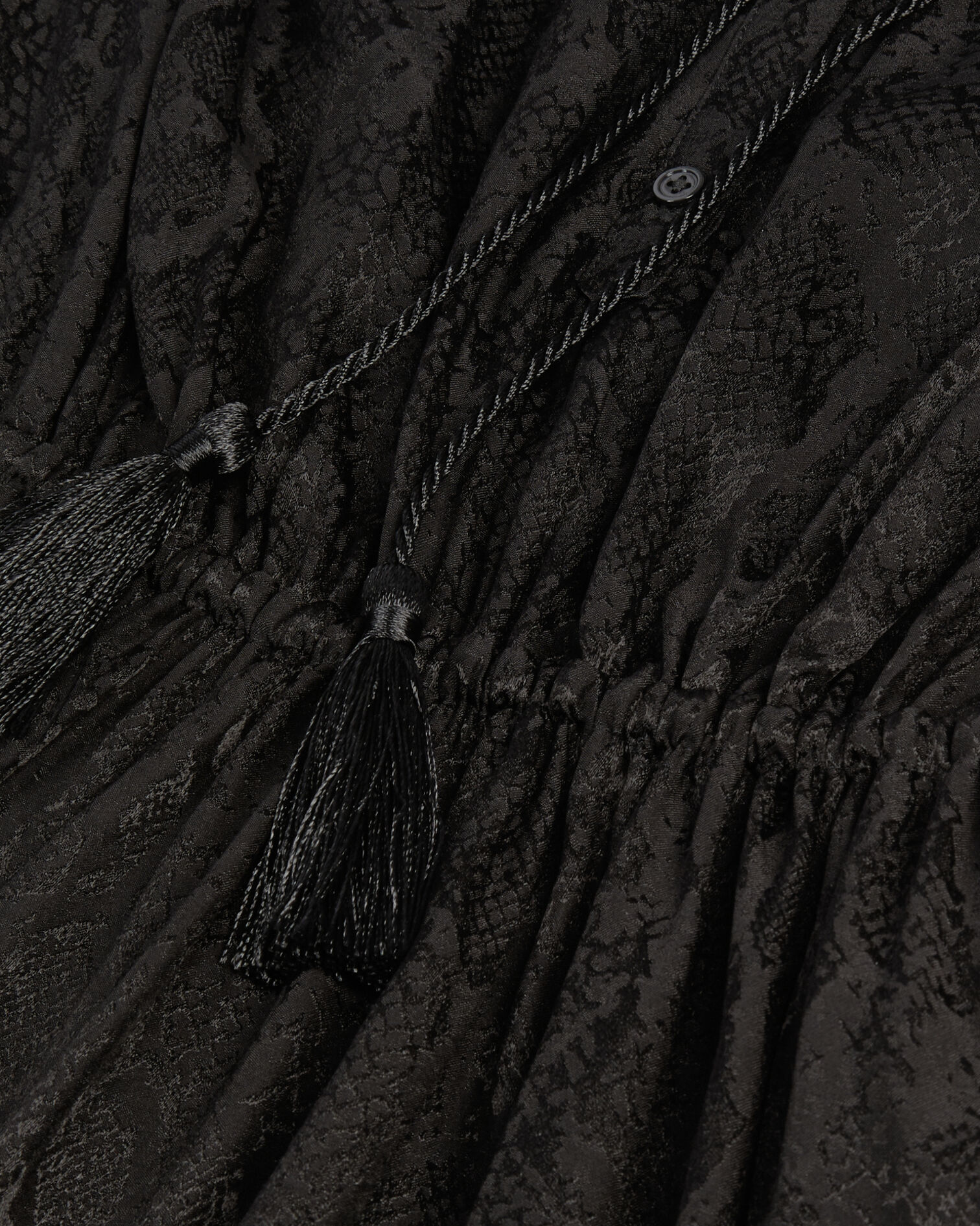 Long black snakeskin jacquard dress, BLACK, hi-res image number null