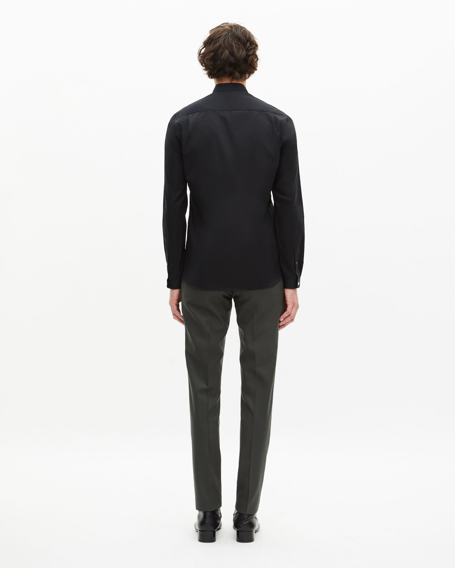 Chemise en smart twill noire, BLACK, hi-res image number null
