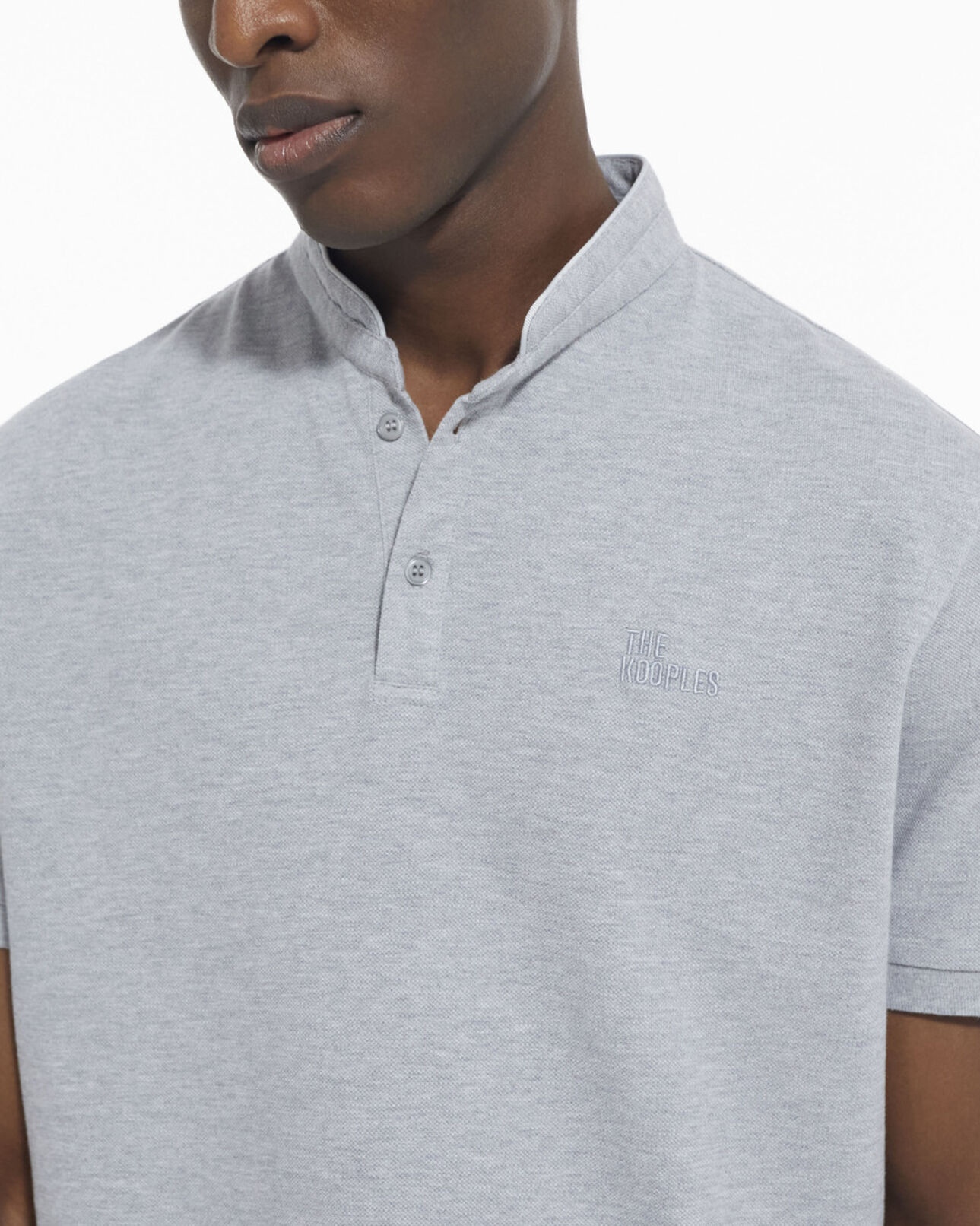 The Kooples MEN GREY MELANGE gray polo
