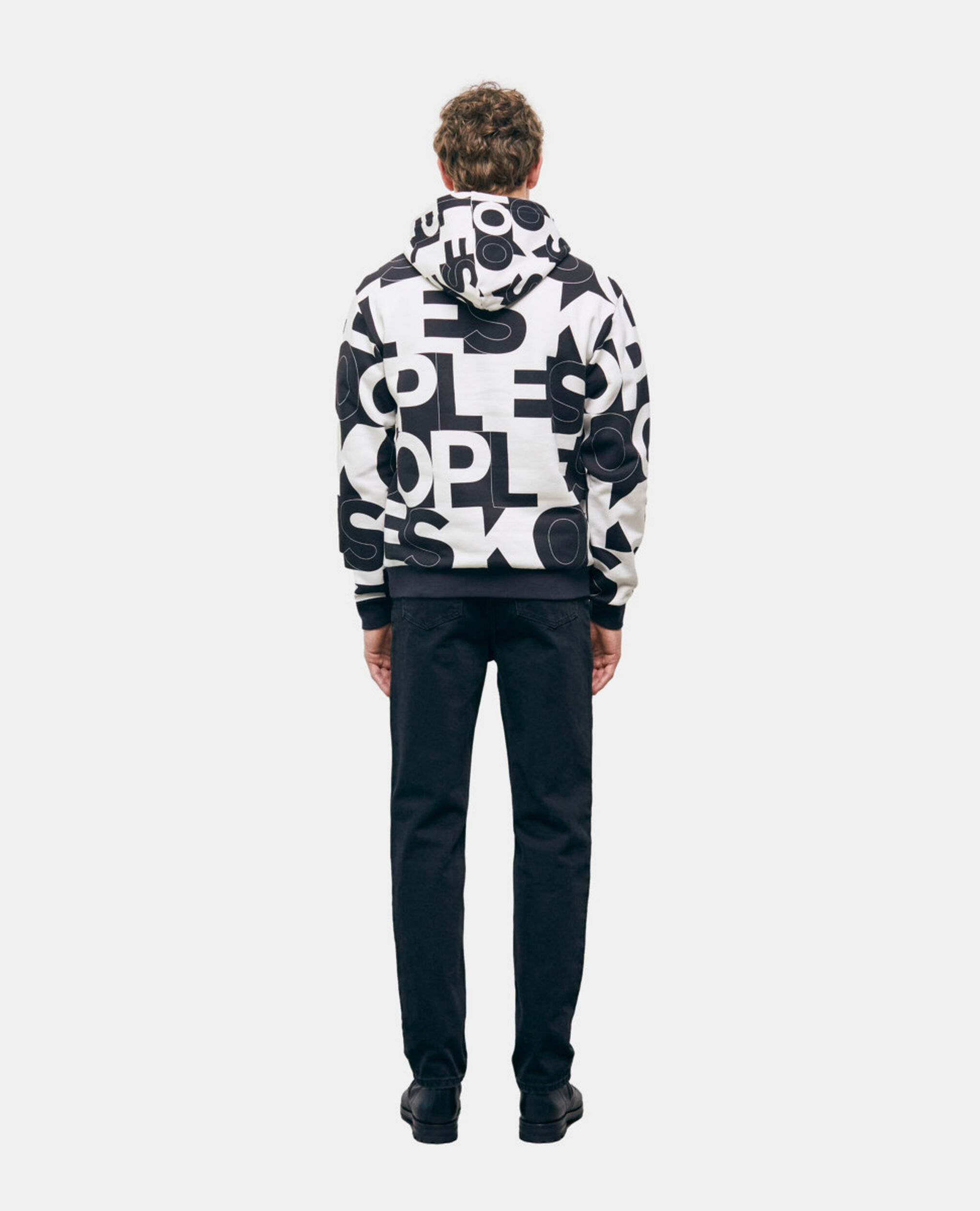 Sweatshirt mit The Kooples Logo, BLACK / WHITE, hi-res image number null