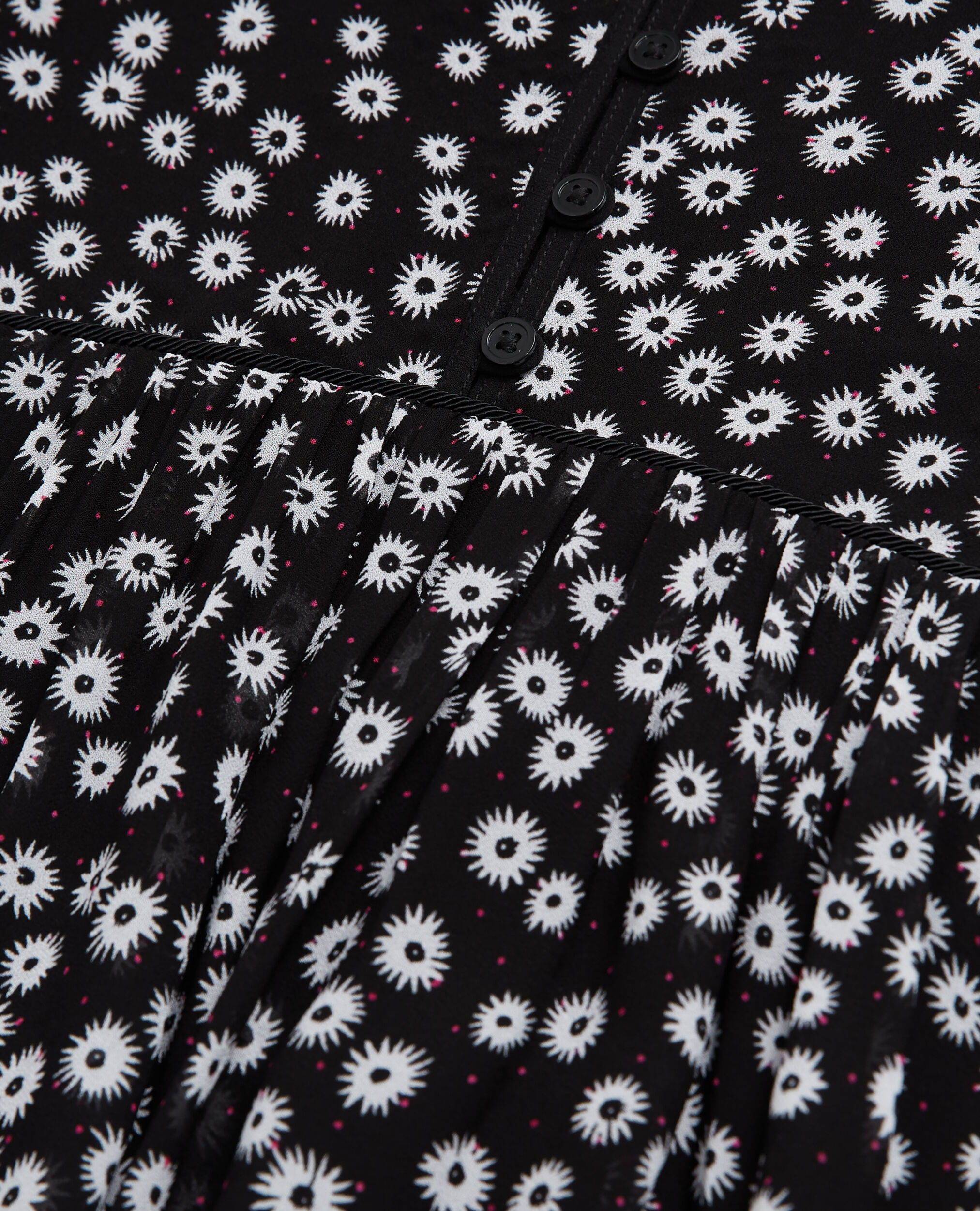 Robe longue imprimée, BLACK WHITE, hi-res image number null
