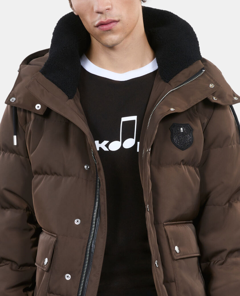 The Kooples HOMME BROWN doudoune blason marron