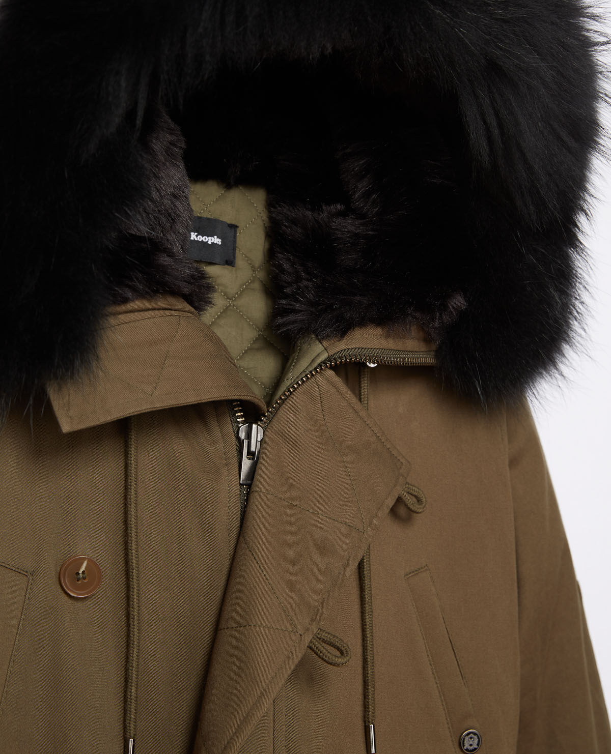 The kooples parka on sale with fur hood