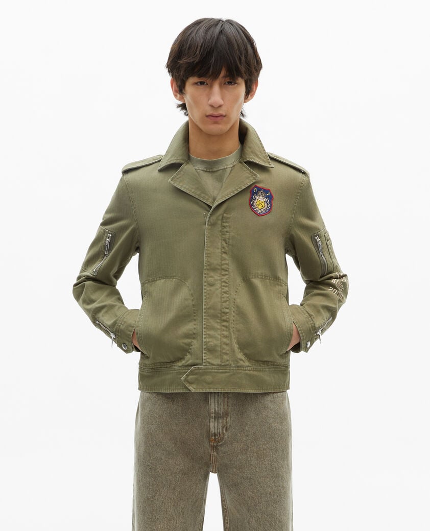 The Kooples HERREN KAKI jacke im offiziersstil khaki