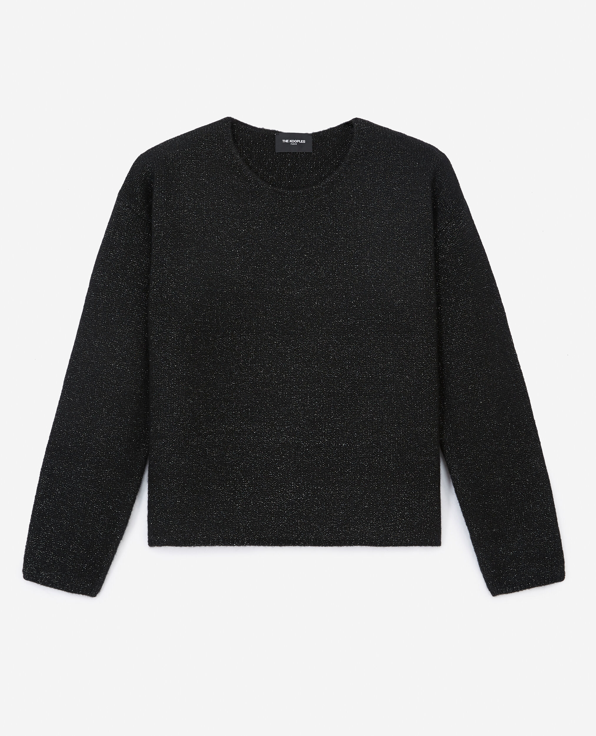 Loosefit black sweater with lurex The Kooples