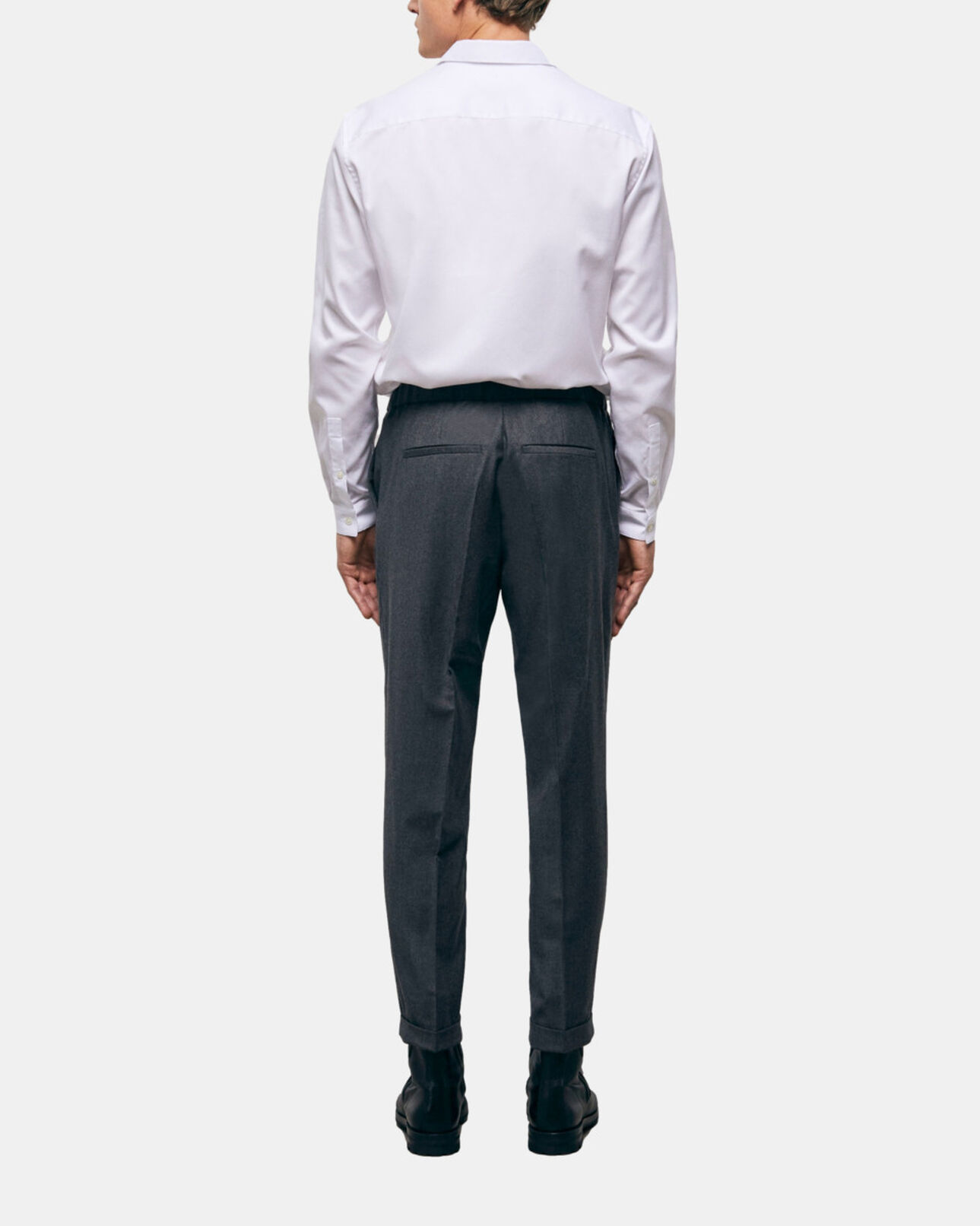 The Kooples MEN GREY gray wool suit pants