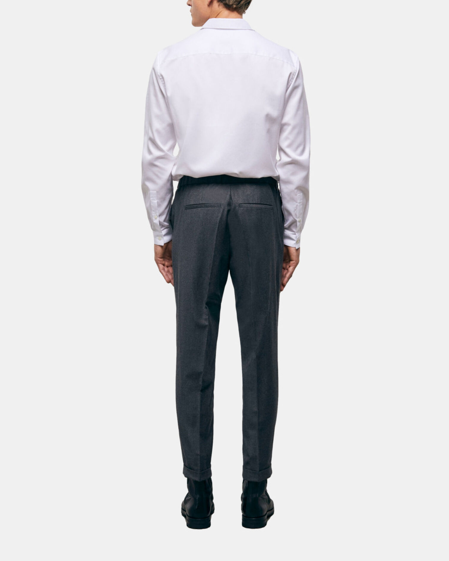Gray wool suit pants, GREY, hi-res image number null