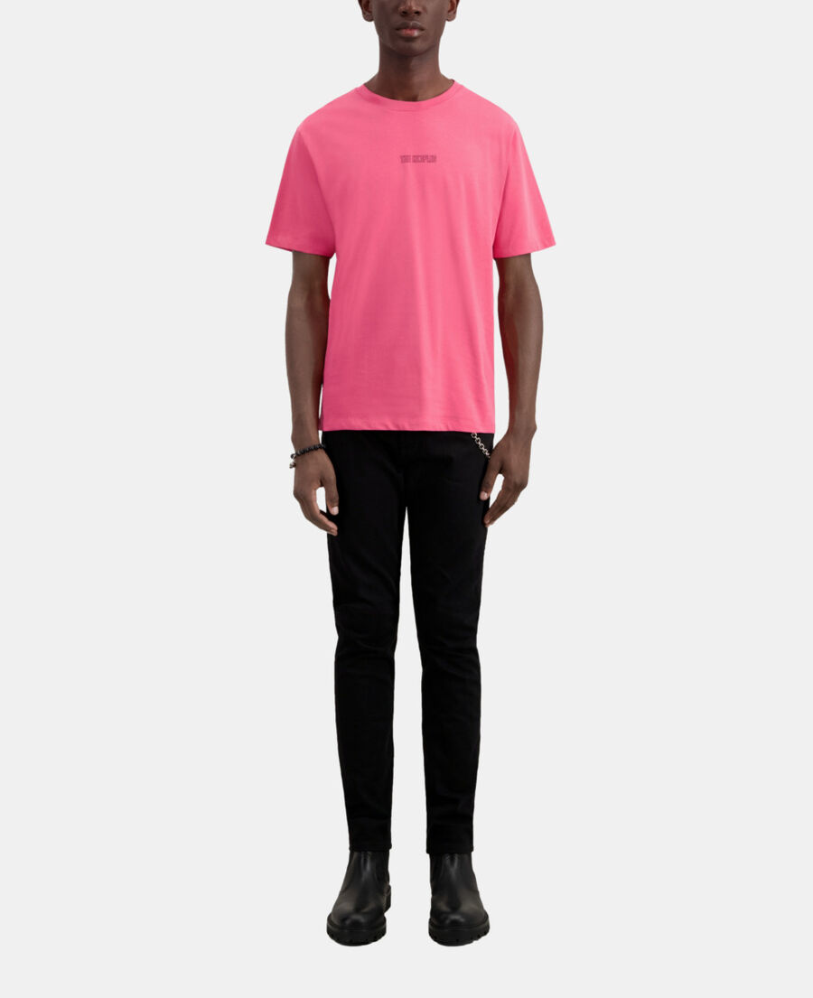 men's pink t-shirt with logo