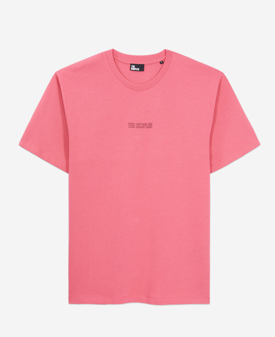 men's pink t-shirt with logo