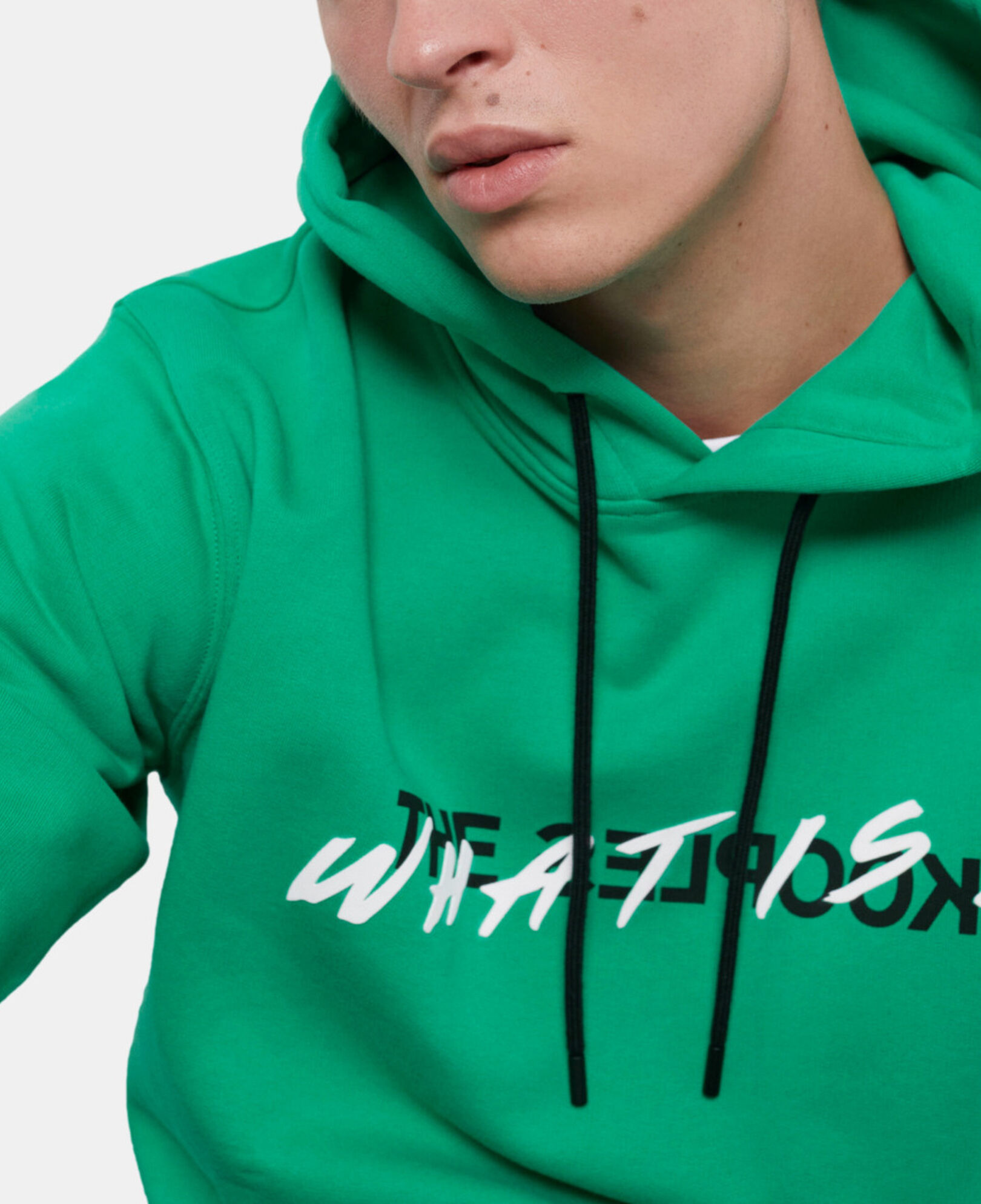 The Kooples HERREN GREEN grünes sweatshirt mit „what is“-schriftzug