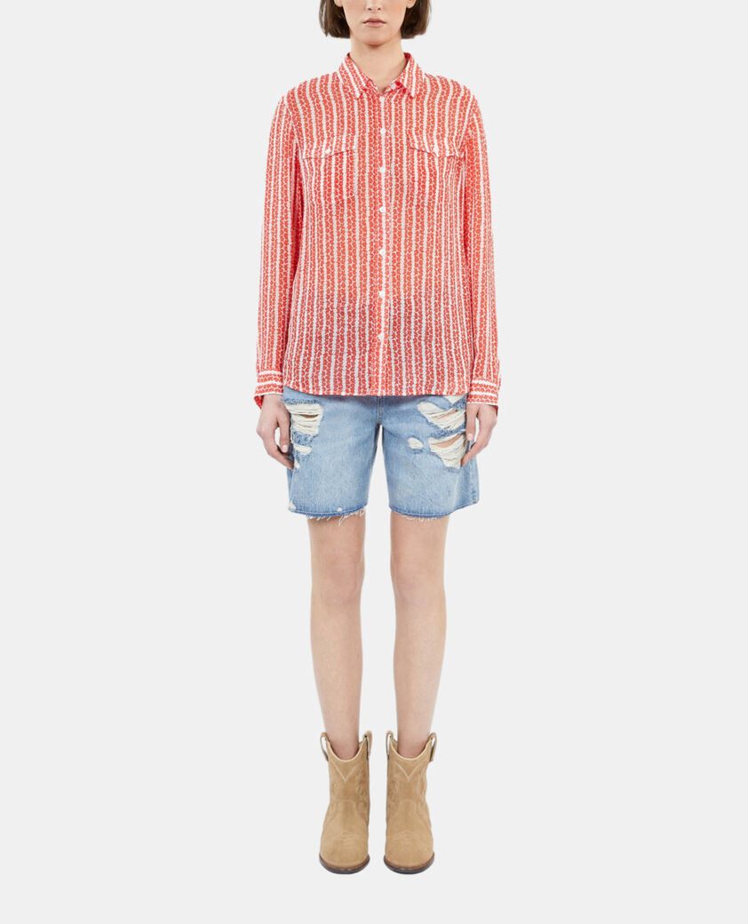 The Kooples WOMEN RED WHITE printed shirt