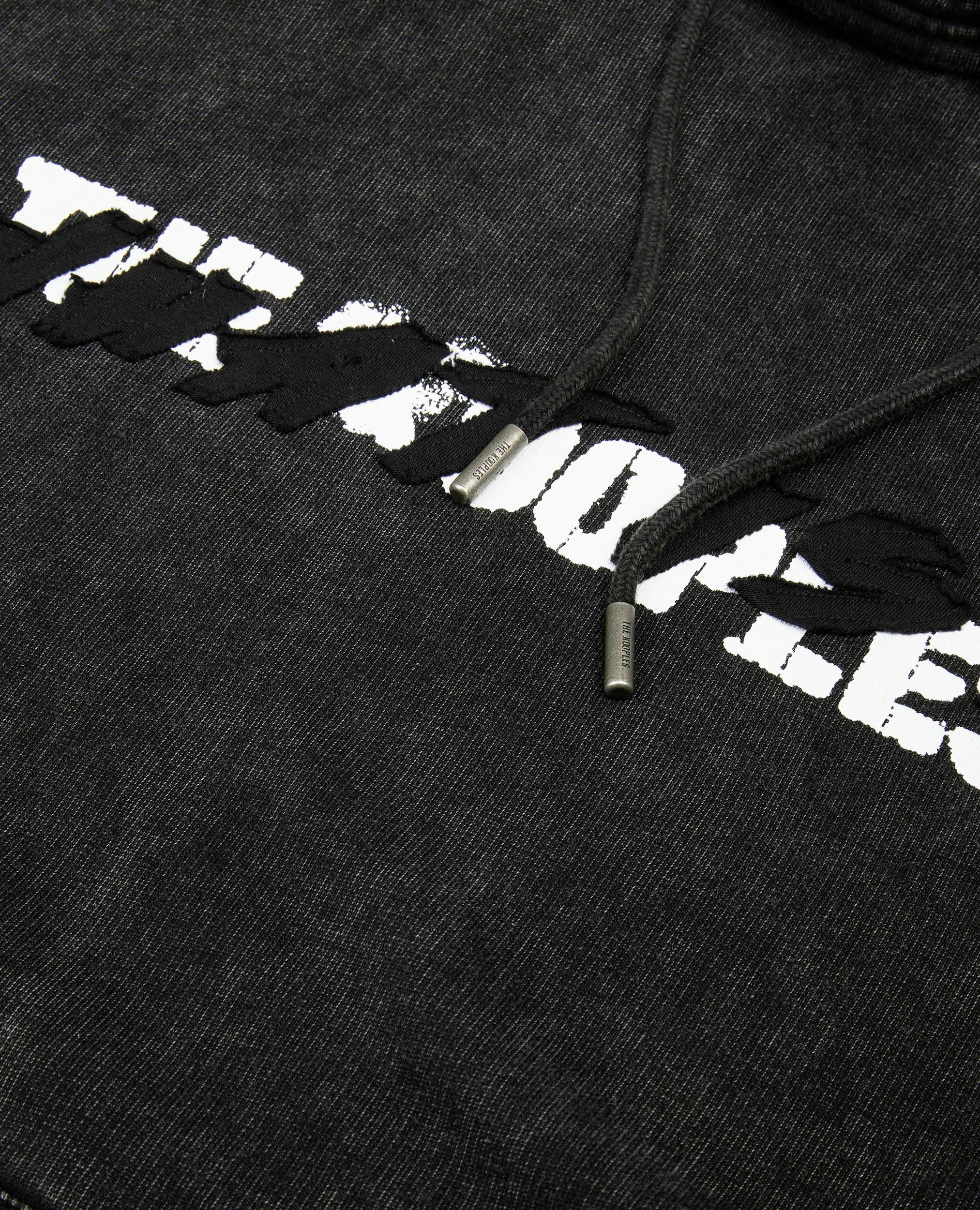 Black What is hooded sweatshirt, BLACK WASHED, hi-res image number null
