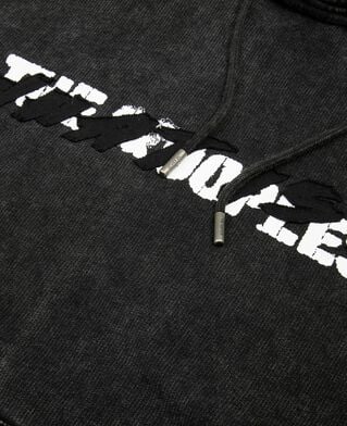 The Kooples MEN BLACK WASHED black what is hooded sweatshirt