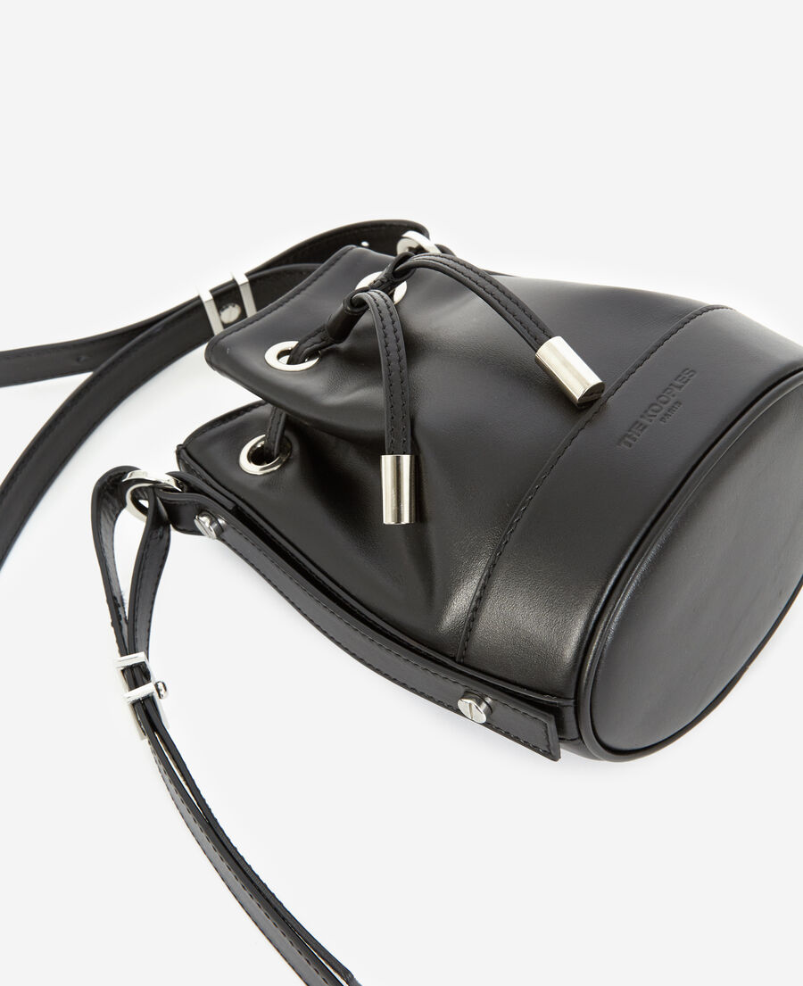 small tina bag in smooth black leather