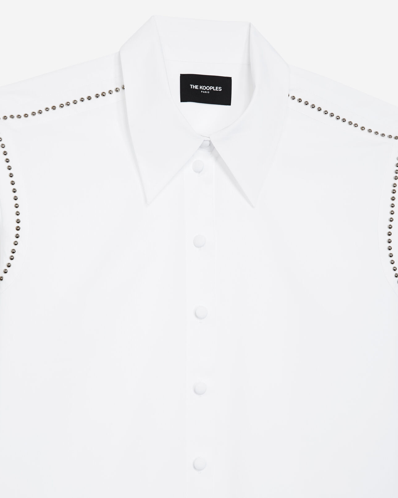 The Kooples WOMEN WHITE studded white shirt