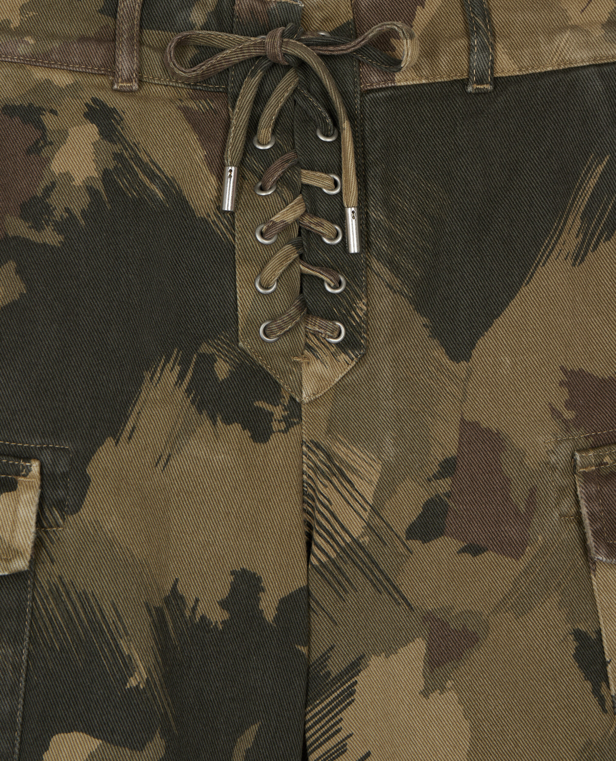 Camouflage denim shorts, CAMOUFLAGE, hi-res image number null
