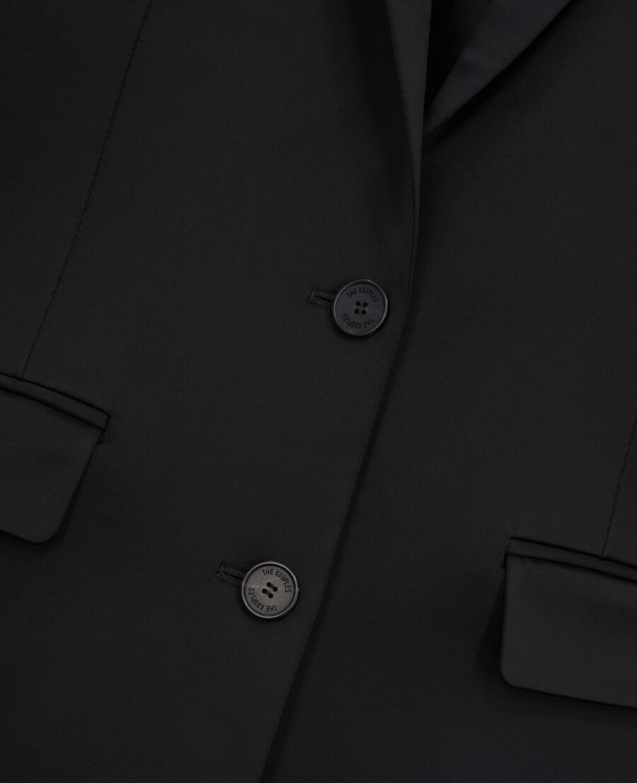 black satin suit blazer