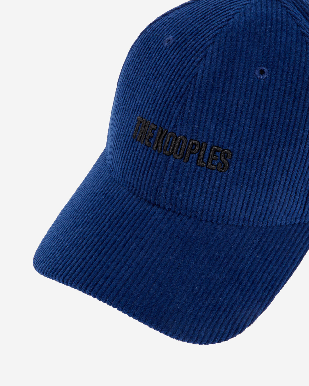 The Kooples MIXTE BLUE PETROL casquette bleue en velours côtelé