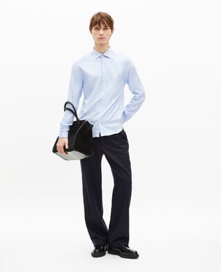 The Kooples H BABY BLUE italian collar shirt, blue