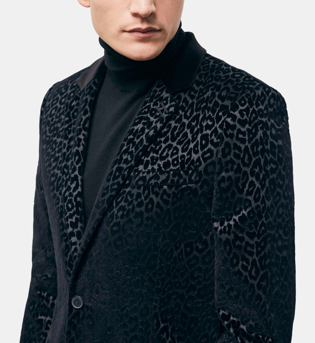 Black leopard print suit vest The Kooples