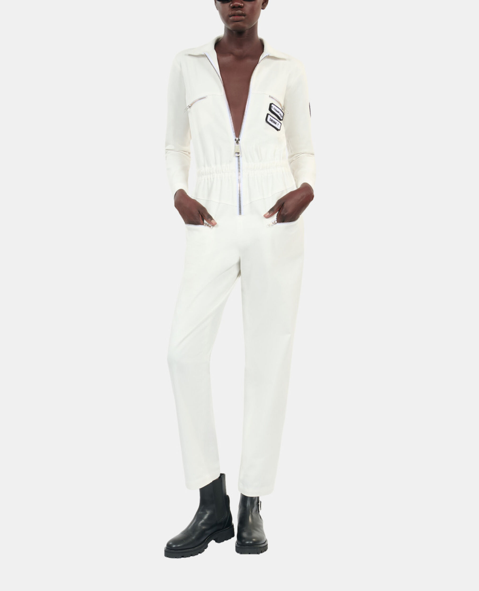 Combinaison The Kooples x Carolina Ritzler écrue en coton, ECRU, hi-res image number null