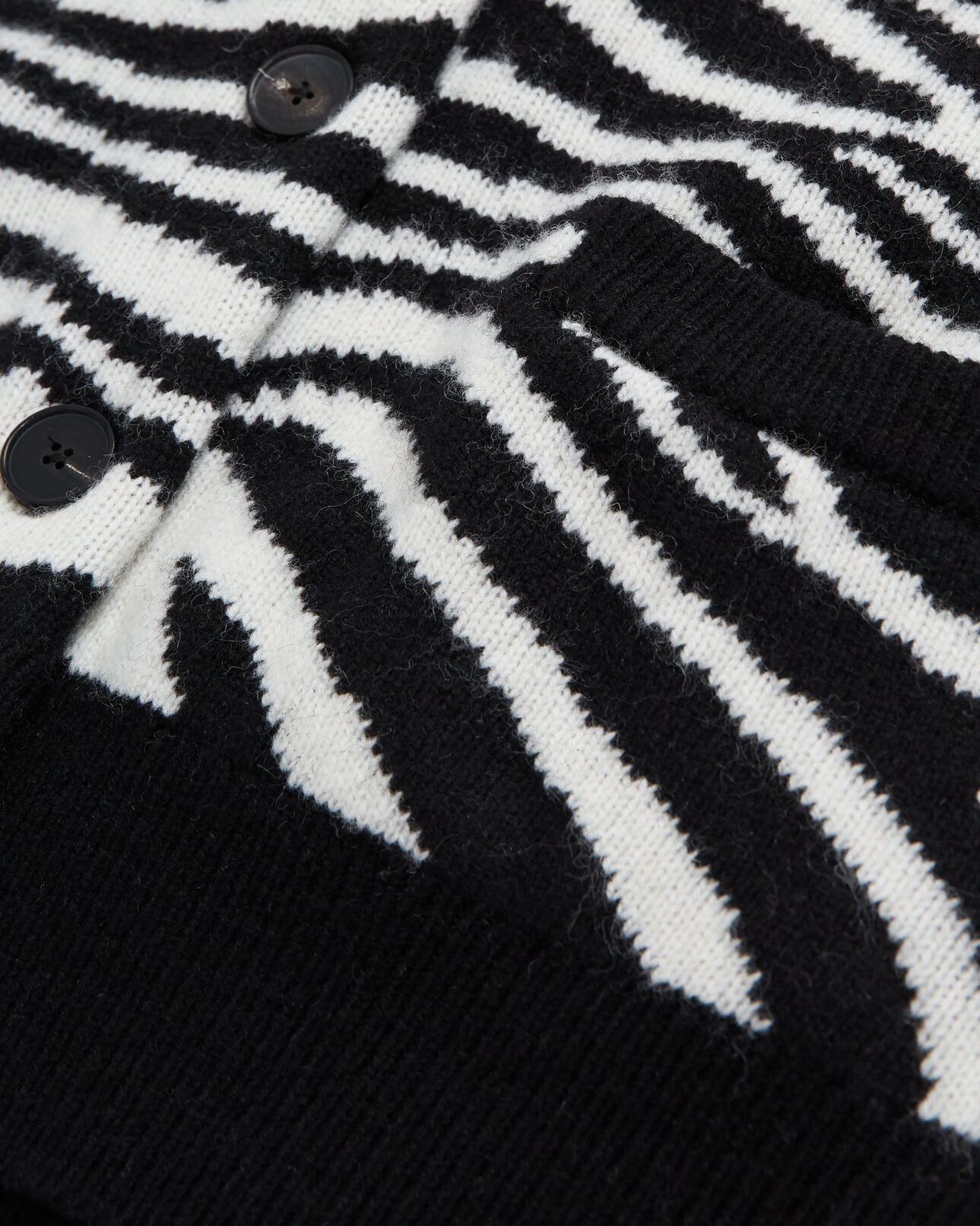 The Kooples MUJER BLACK WHITE cárdigan estampado