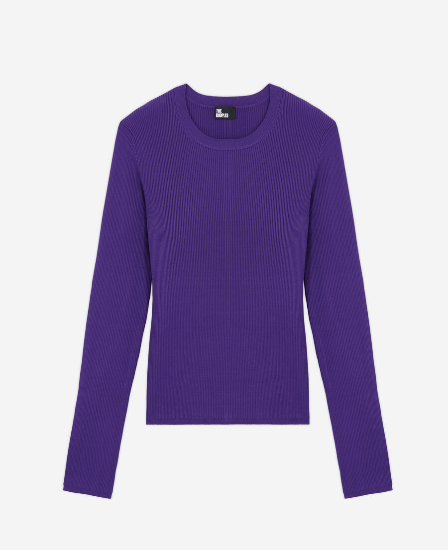 The Kooples DAMEN PURPLE lilafarbener, eng anliegender pullover
