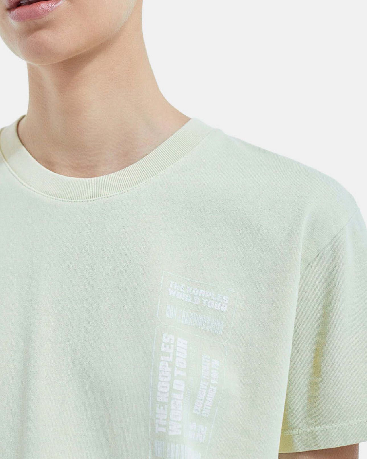 The Kooples FEMME GREEN t-shirt vert menthe coton motif concert