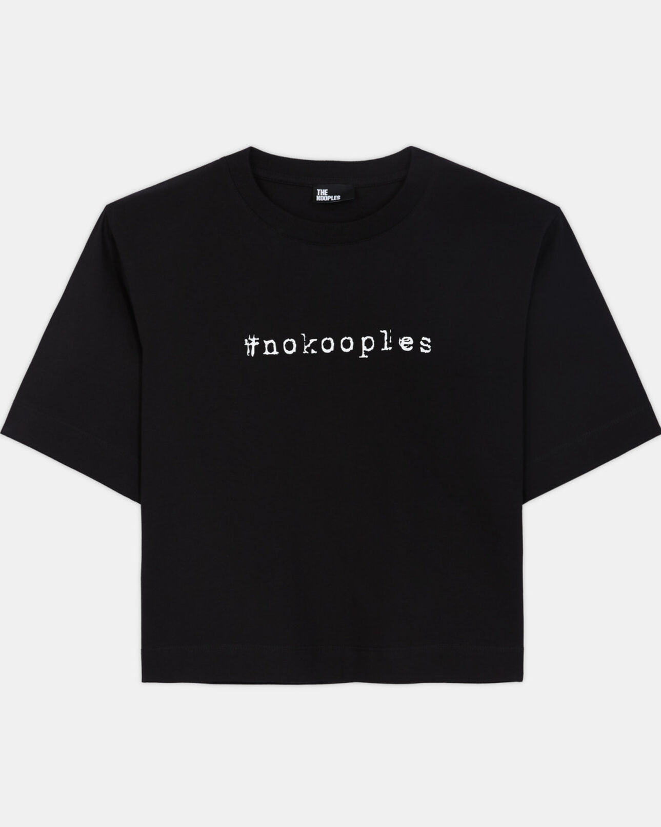 The Kooples MUJER BLACK camiseta logotipo negra