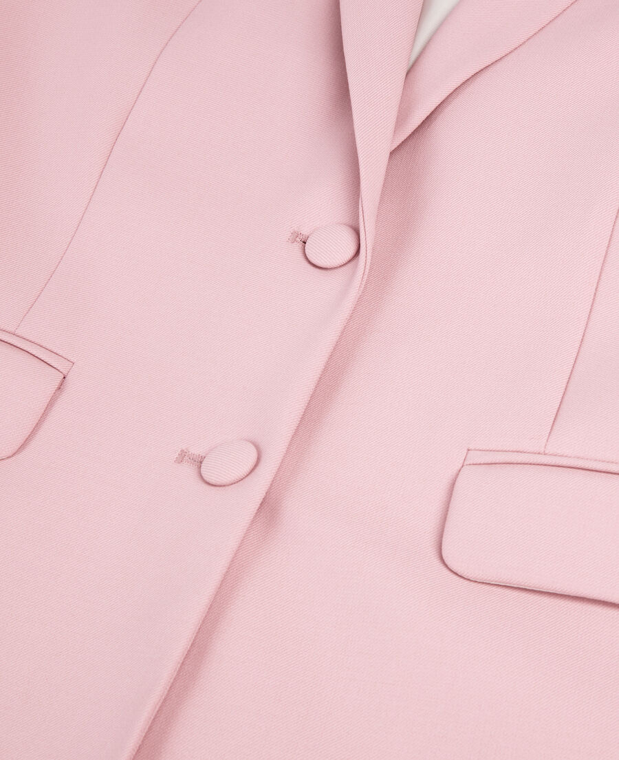 The Kooples FEMME PASTEL PINK veste tailleur en laine mélangée rose