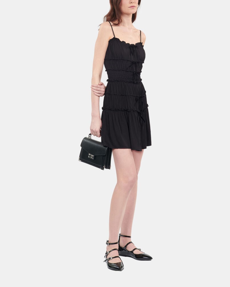 The Kooples WOMEN BLACK short black dress with bows