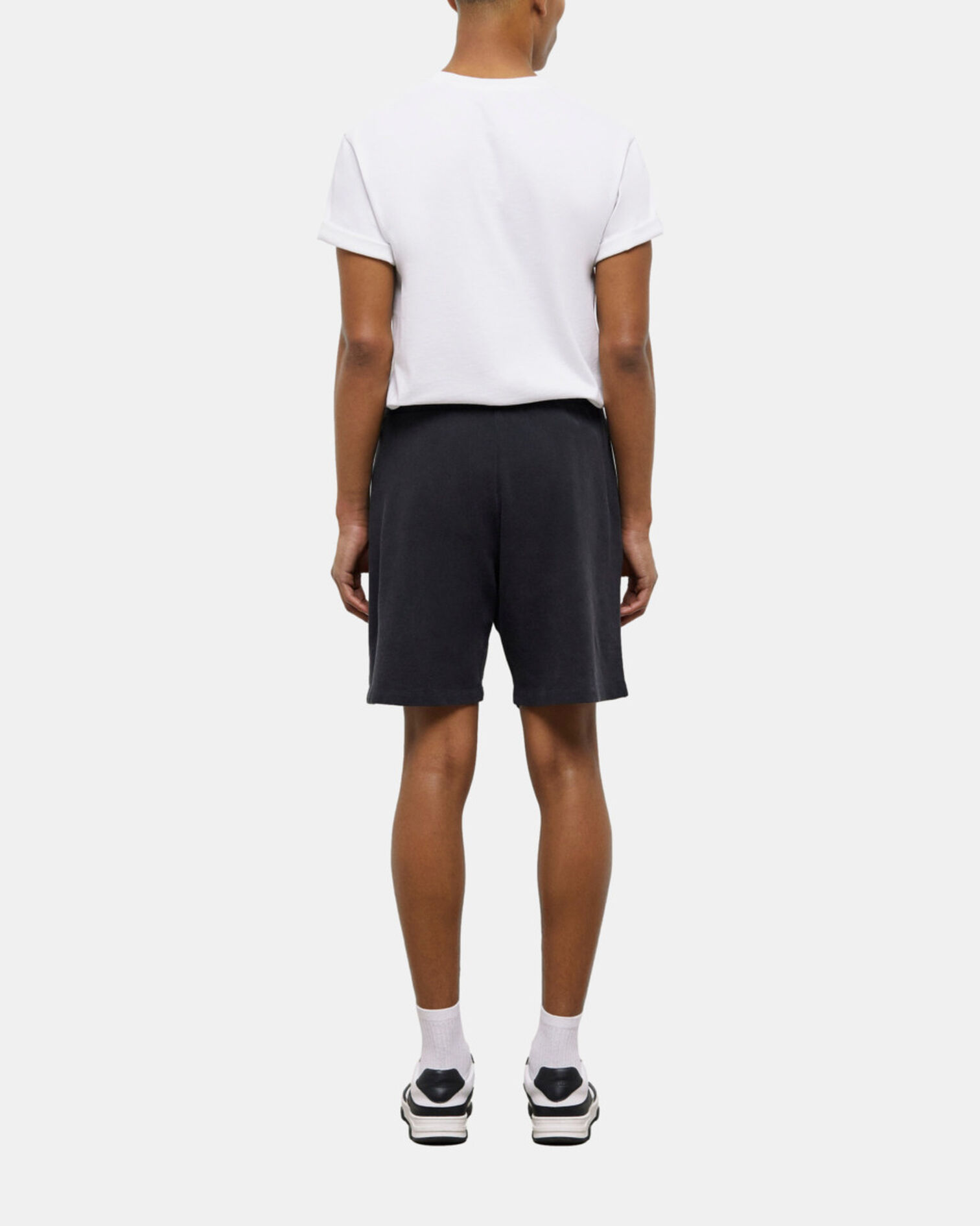 Short noir molletonné avec broderies Western, BLACK WASHED, hi-res image number null