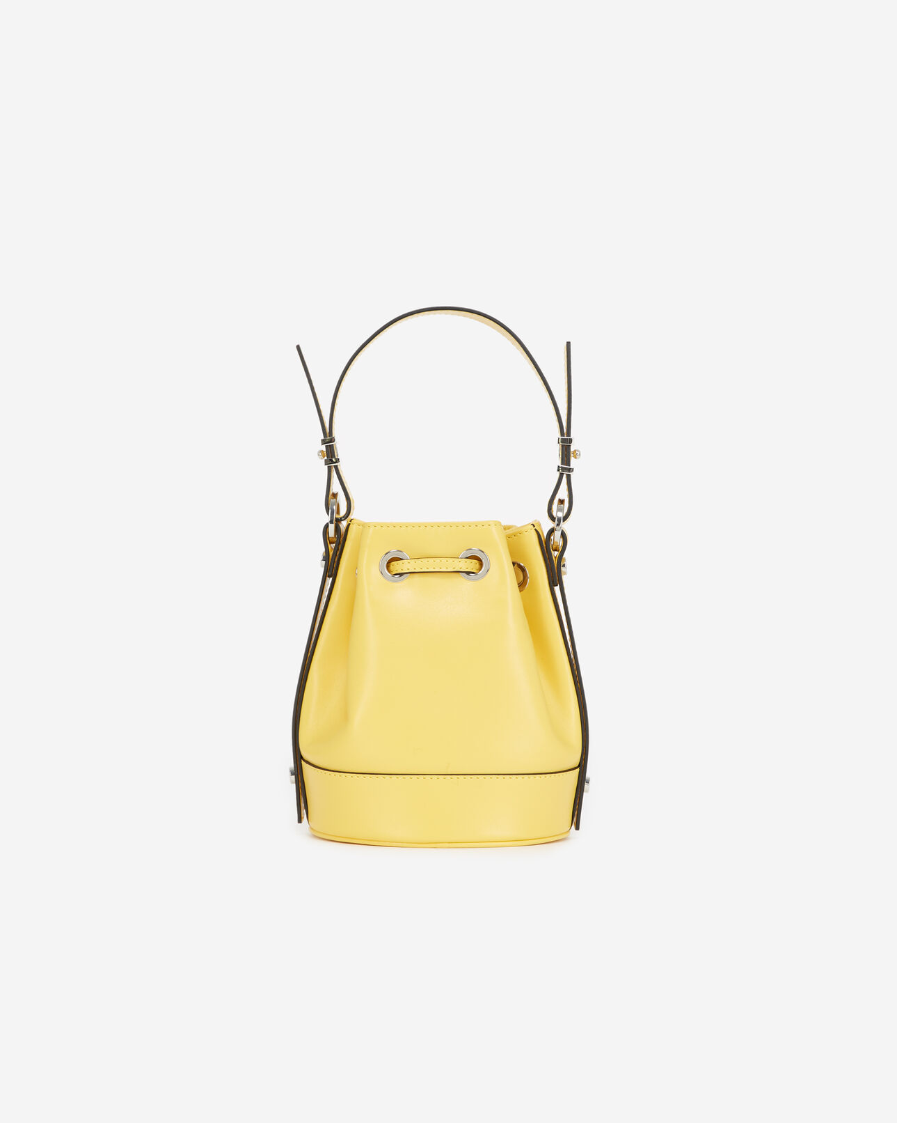 The Kooples WOMEN BRIGHT YELLOW small tina bag in smooth yellow leather