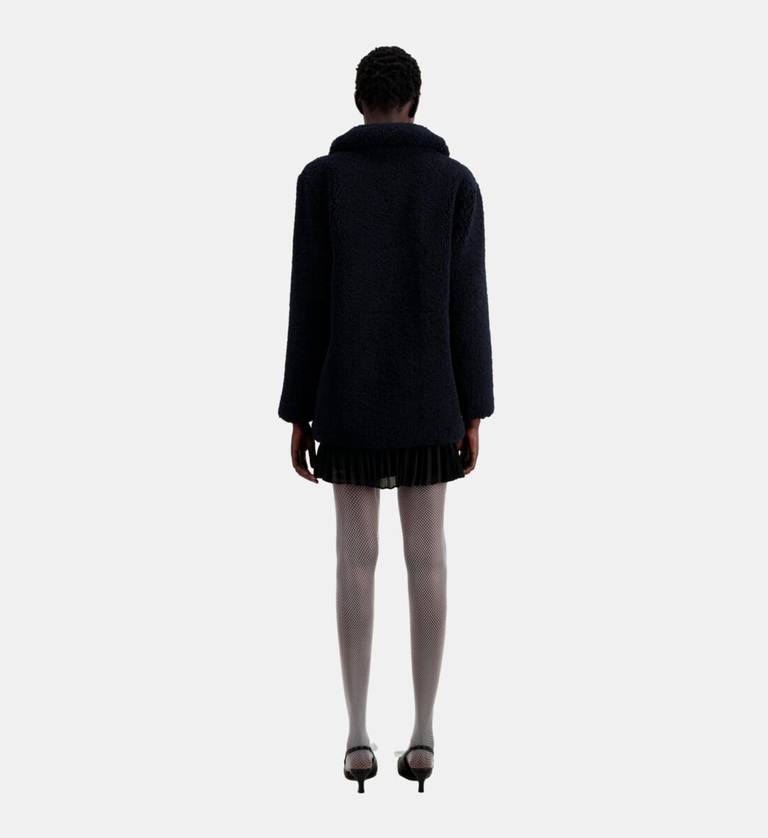 Short navy blue faux fur coat The Kooples