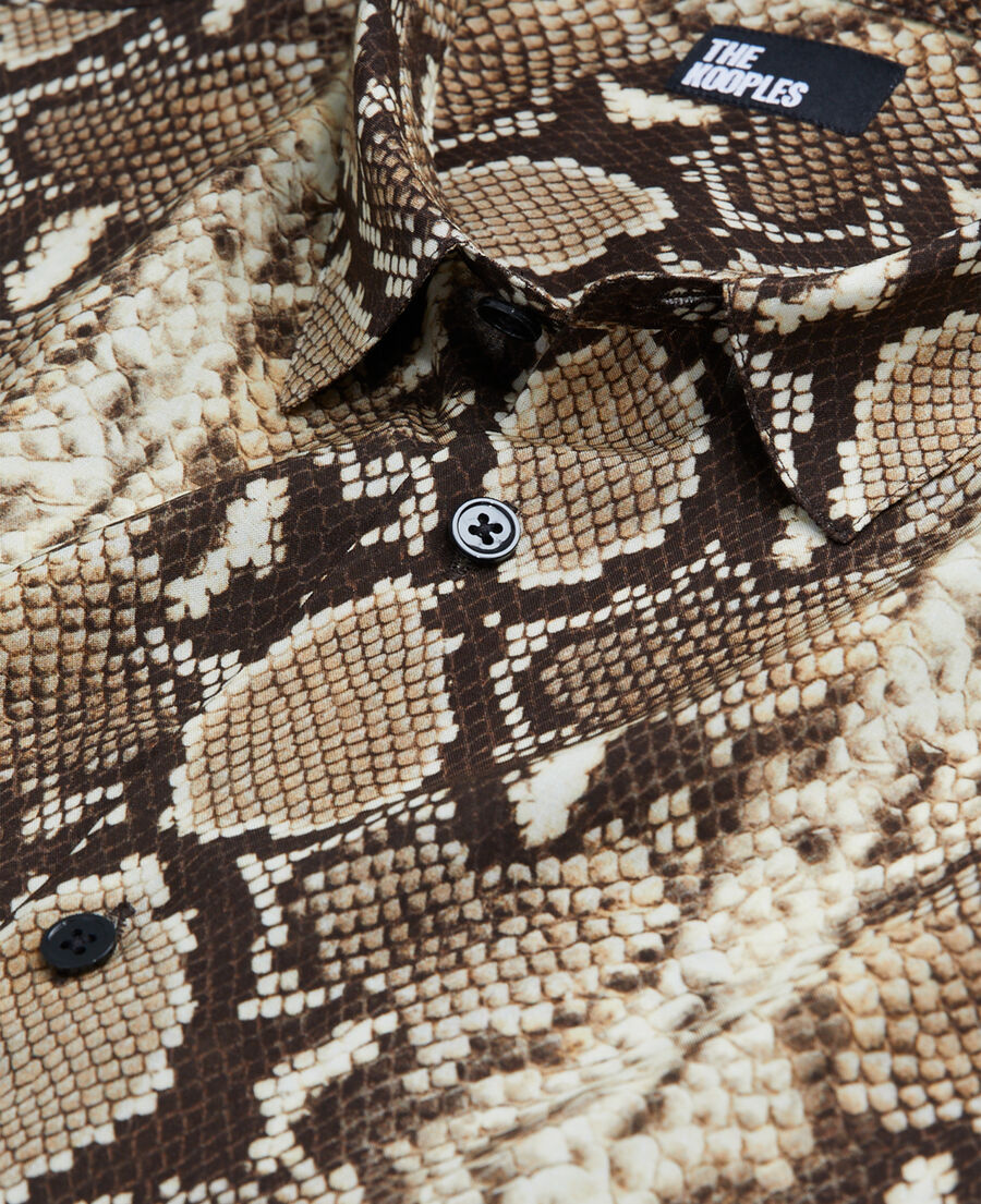The Kooples H BEIGE snakeskin print casual shirt