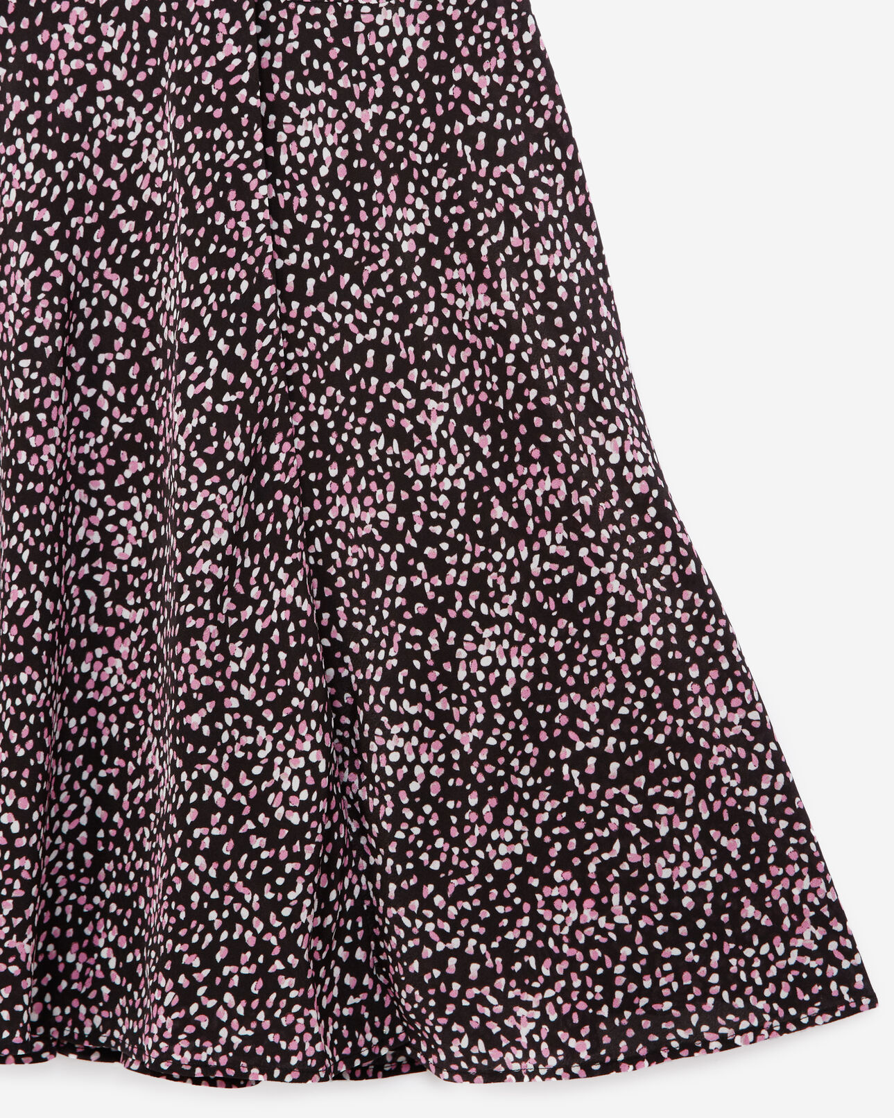 The Kooples WOMEN BLACK / PINK long black and pink polka-dot dress
