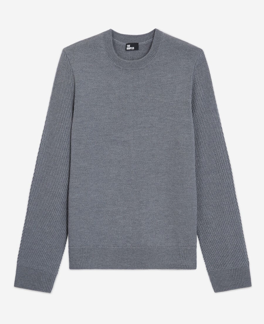 The Kooples HOMME MIDDLE GREY pull en laine gris